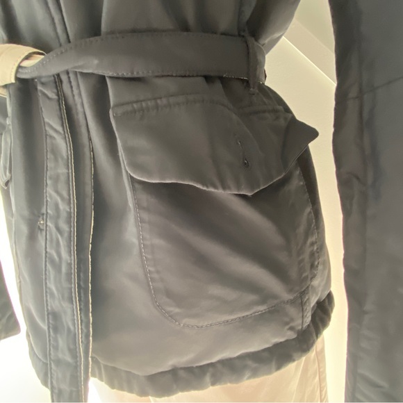 Max Mara S’Max Reversible Belted Down Jacket – Black/Cream (Size 38 / Small) - Picture 5 of 12